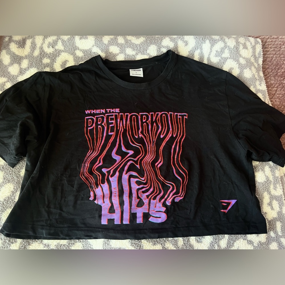 Gymshark when the pre workout hits t shirt size large